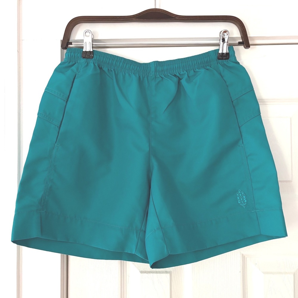 Free People FP Movement The Way Home Shorts Teal Blue Smocked Waist Small NEW‎